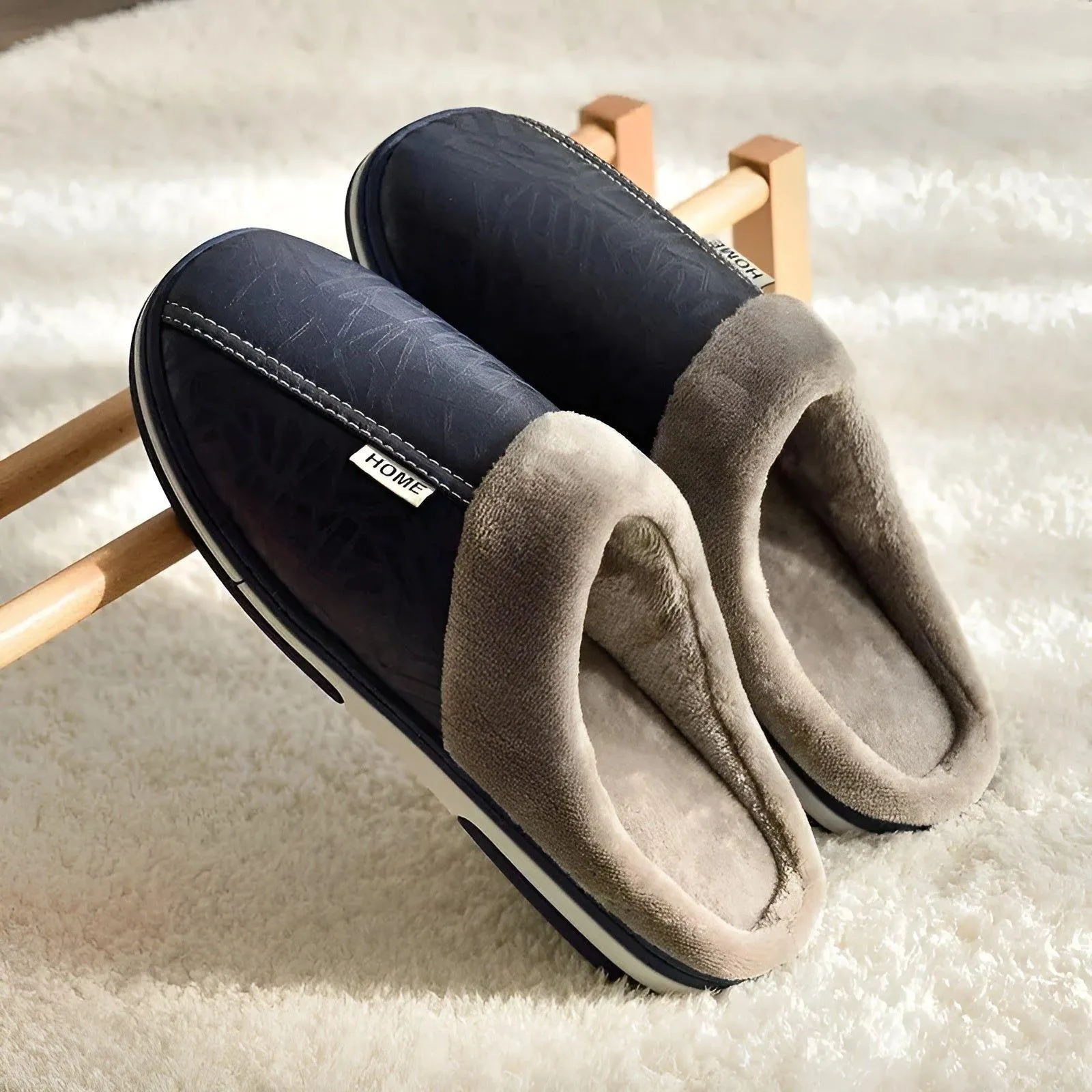 CozyWalk Slippers - Lässige Wasserdichte Vegan Leder Herren Hausschuhe