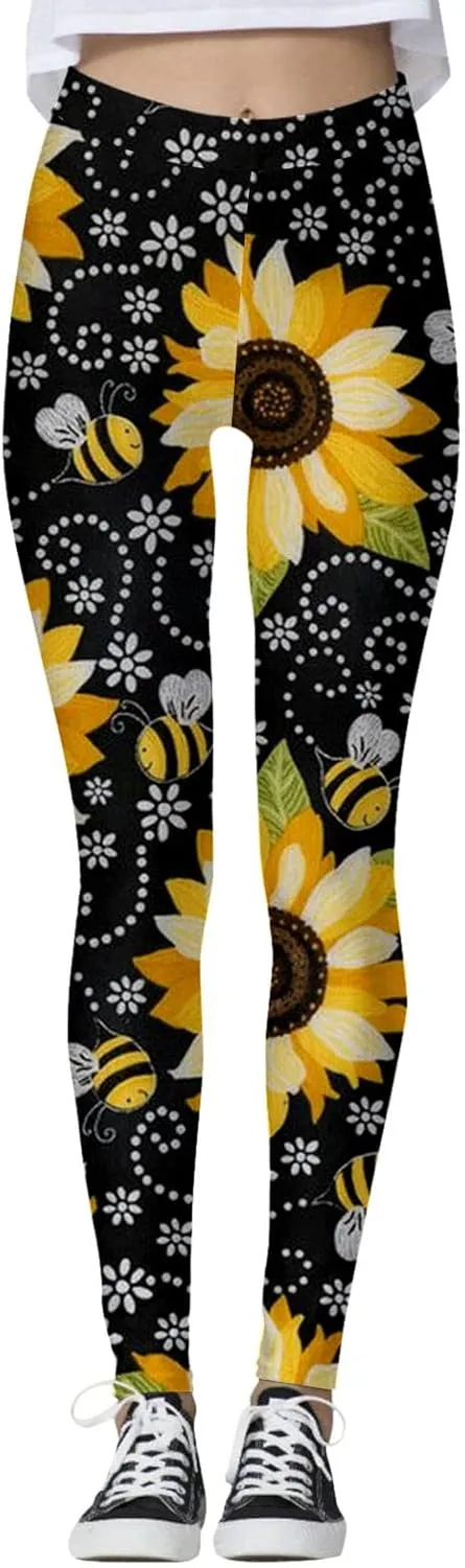 Full Length Women's Leggings Colorful Geometric Print Leggings Hiking Running Pants Pockets Thermal Velvet Winter
