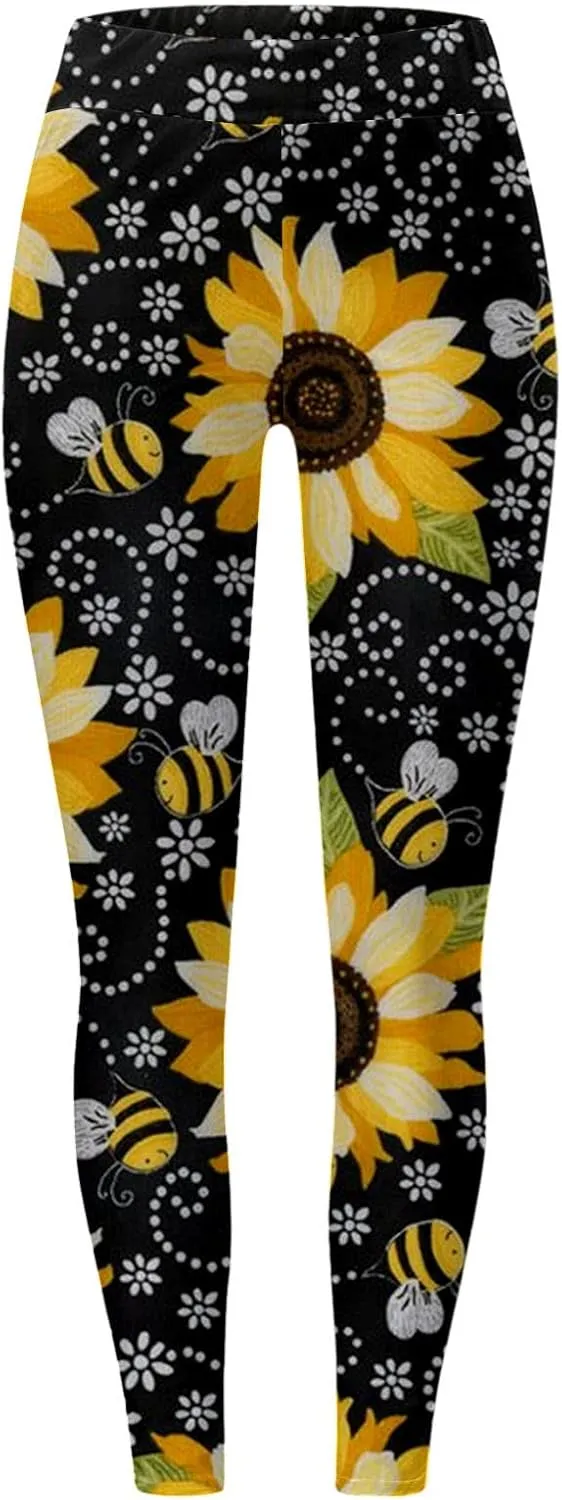 Full Length Women's Leggings Colorful Geometric Print Leggings Hiking Running Pants Pockets Thermal Velvet Winter