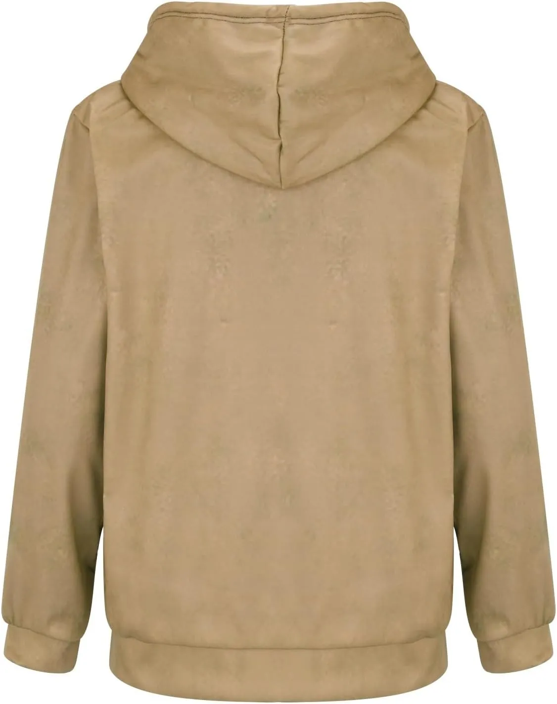 Hoodie Jackets for Men Sherpa-Lined Long Sleeve Zip Up Solid Coat Winter Fashion Thermal Outwear with Drawstring