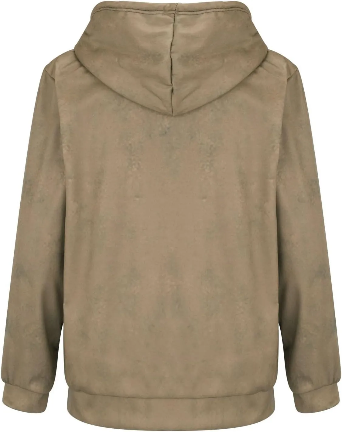 Hoodie Jackets for Men Sherpa-Lined Long Sleeve Zip Up Solid Coat Winter Fashion Thermal Outwear with Drawstring