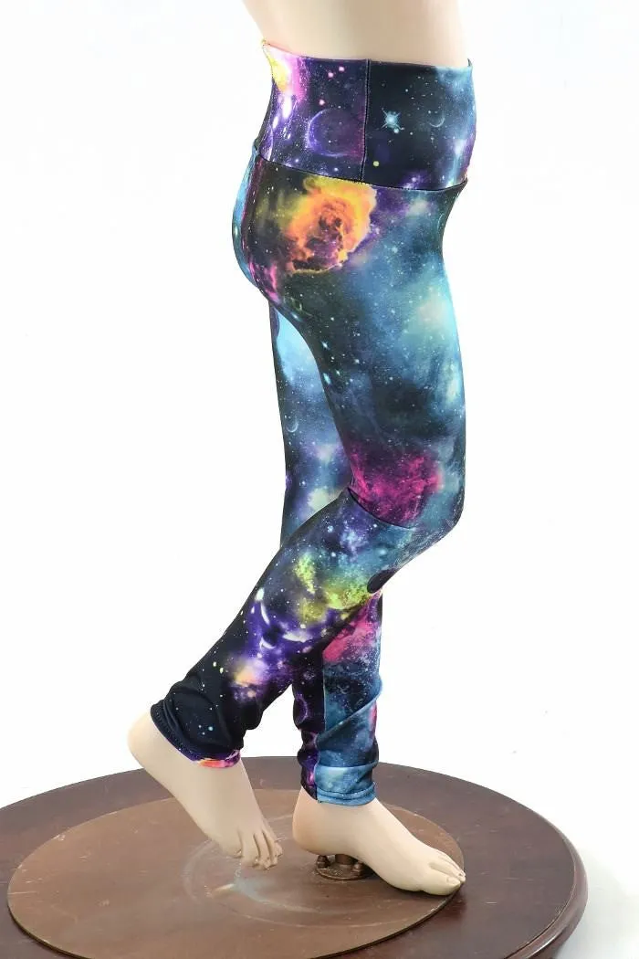 Kids UV Glow Galaxy Leggings