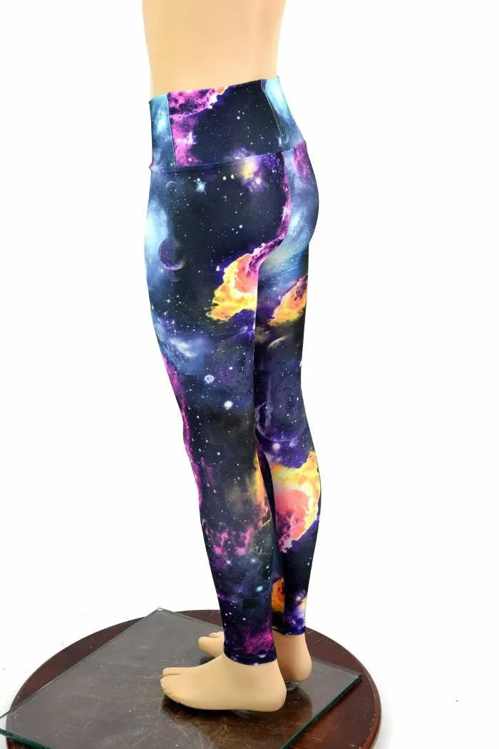 Kids UV Glow Galaxy Leggings
