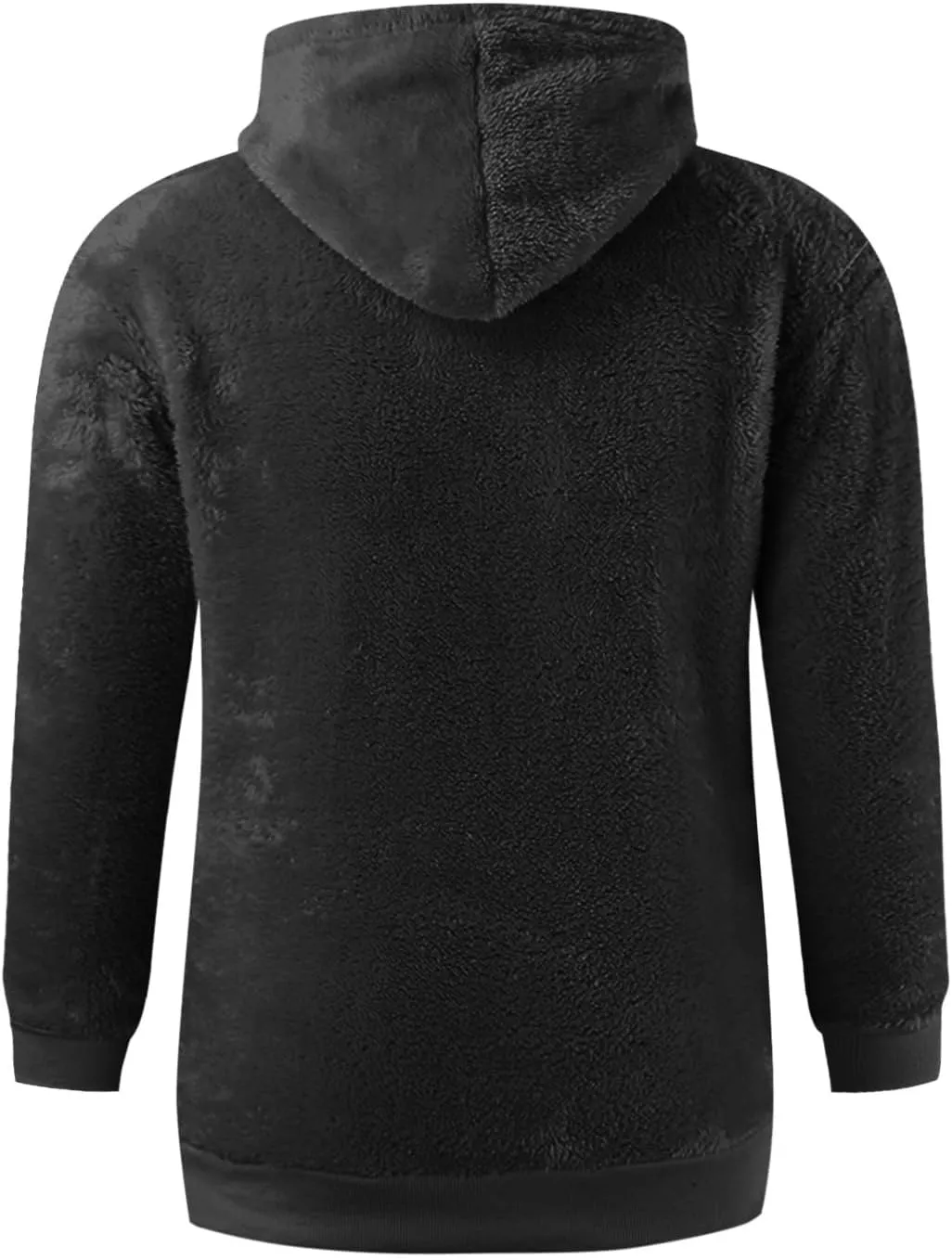 Mens Fleece Jacket, Men's Zip Up Hoodie Heavyweight Winter Sweatshirt Fleece Sherpa Lined Warm Thicken Jacket Coats