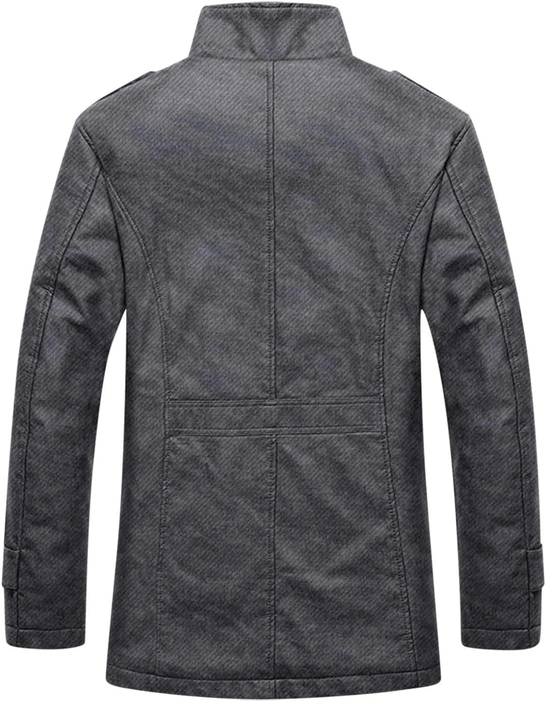QWENTMTNTY Mens Winter Casual Faux Suede Leather Jacket Thicken Shearling Coat Overcoat Warm Sheepskin Jacket with Pockets