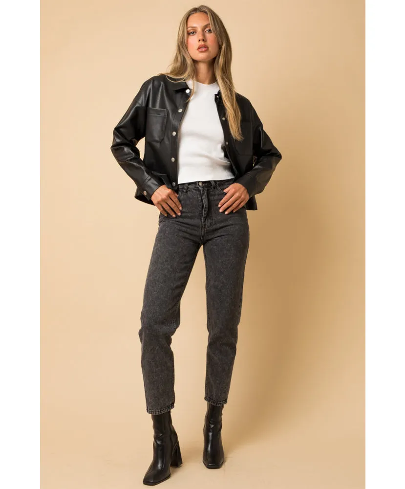 The Jillian Faux Leather Jacket