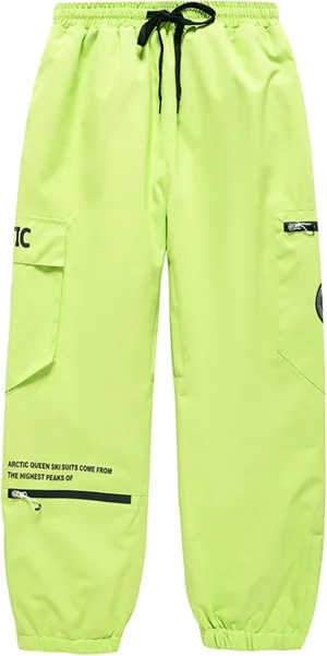 Women's Snow Hiking Pants Insulated Outdoor Snow Ski Pants Warm Winter Soft Shell with Pockets