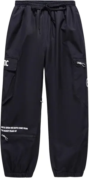 Women's Snow Hiking Pants Insulated Outdoor Snow Ski Pants Warm Winter Soft Shell with Pockets