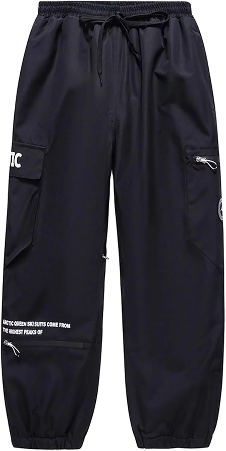 Women's Snow Hiking Pants Insulated Outdoor Snow Ski Pants Warm Winter Soft Shell with Pockets