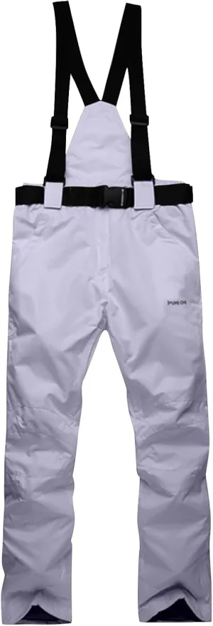 Womens Snow Pants Waterproof Snow Ski Pants Insulated Warm Winter Outdoor Snowboard Bibs with Suspenders